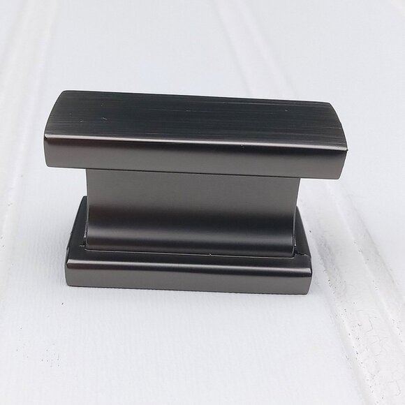 ALZASSBG 10 Pack Brushed Black Nickel Cabinet Knobs Rectangle Hardware Gray Pull - Picture 11 of 13